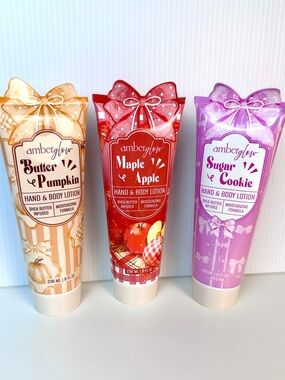 Bundle of 3 Lotion - Amber Glow Shea Butter Infused 8oz Each